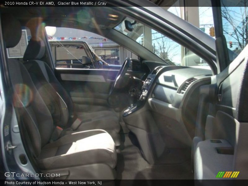 Glacier Blue Metallic / Gray 2010 Honda CR-V EX AWD