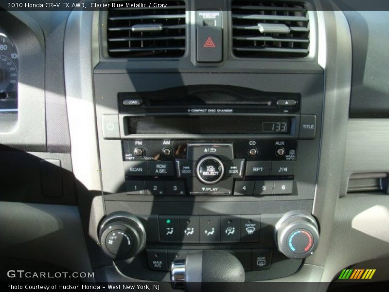 Glacier Blue Metallic / Gray 2010 Honda CR-V EX AWD