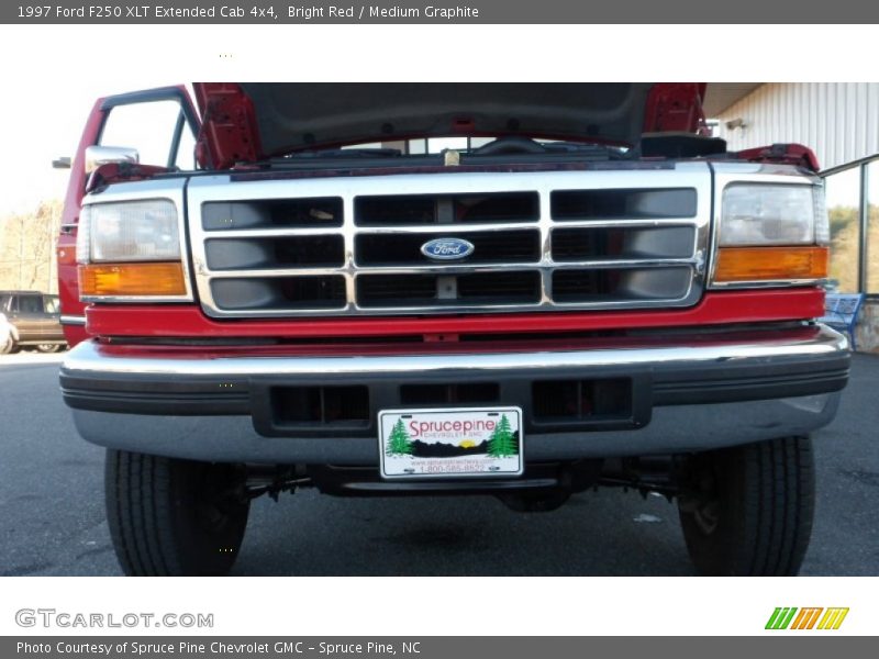 Bright Red / Medium Graphite 1997 Ford F250 XLT Extended Cab 4x4