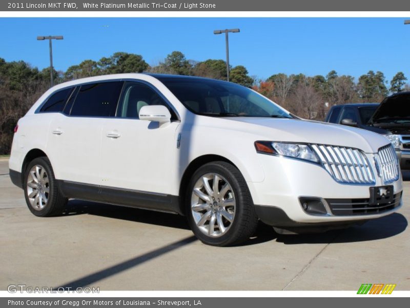 White Platinum Metallic Tri-Coat / Light Stone 2011 Lincoln MKT FWD