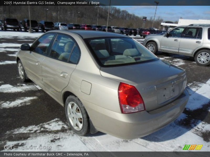 Champagne Metallic / Beige 2005 Hyundai Elantra GLS Sedan