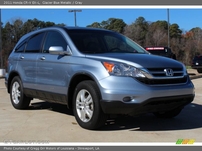Glacier Blue Metallic / Gray 2011 Honda CR-V EX-L