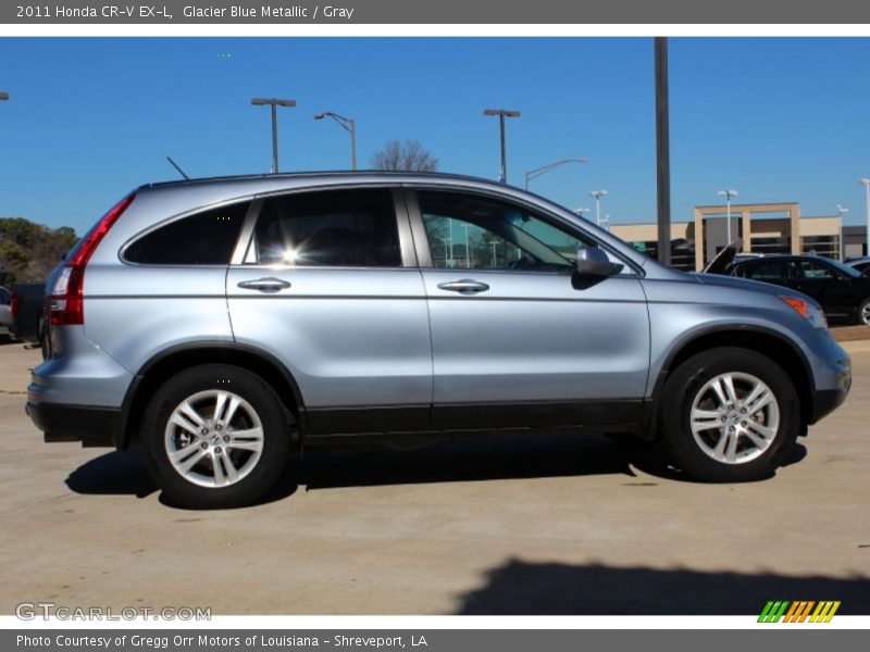 Glacier Blue Metallic / Gray 2011 Honda CR-V EX-L