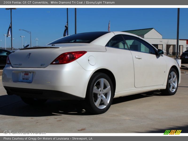 White Diamond Tri Coat / Ebony/Light Titanium 2009 Pontiac G6 GT Convertible