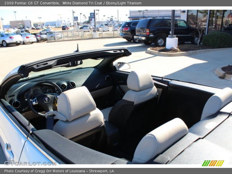 White Diamond Tri Coat / Ebony/Light Titanium 2009 Pontiac G6 GT Convertible