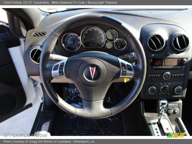 White Diamond Tri Coat / Ebony/Light Titanium 2009 Pontiac G6 GT Convertible