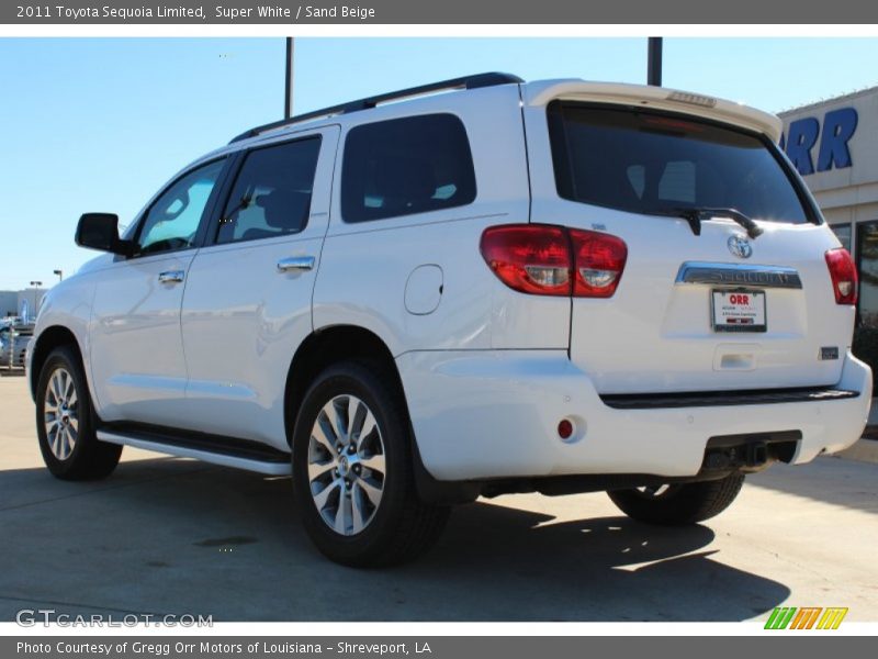 Super White / Sand Beige 2011 Toyota Sequoia Limited