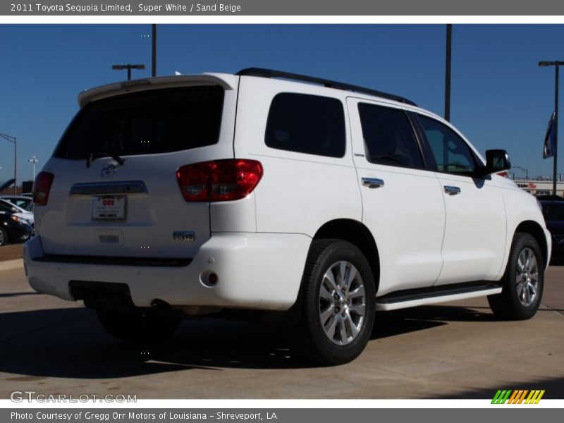 Super White / Sand Beige 2011 Toyota Sequoia Limited