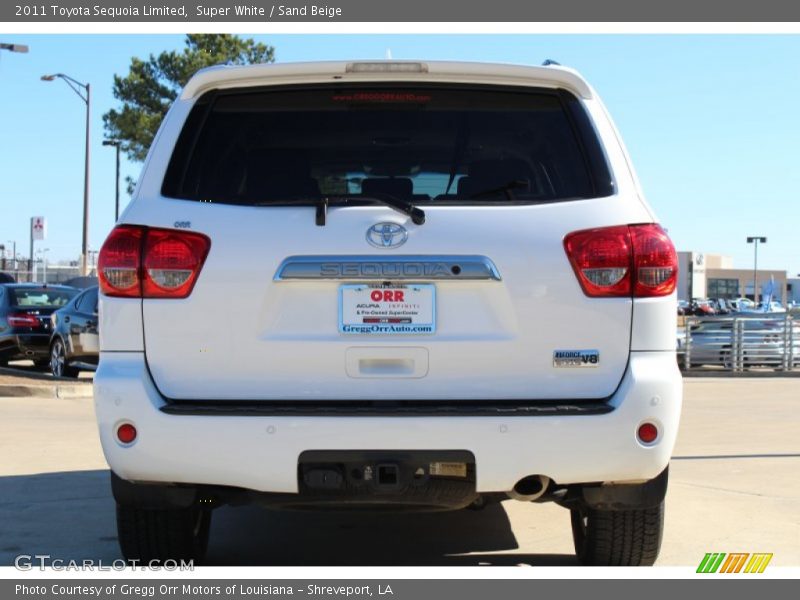 Super White / Sand Beige 2011 Toyota Sequoia Limited