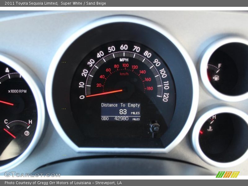 Super White / Sand Beige 2011 Toyota Sequoia Limited