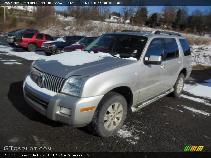 Silver Birch Metallic / Charcoal Black 2006 Mercury Mountaineer Luxury AWD
