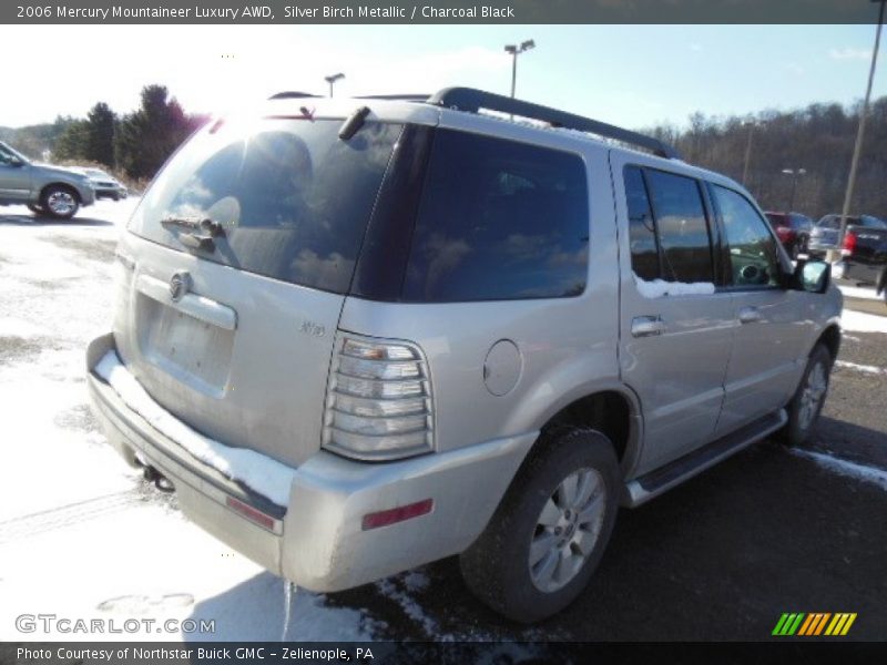 Silver Birch Metallic / Charcoal Black 2006 Mercury Mountaineer Luxury AWD