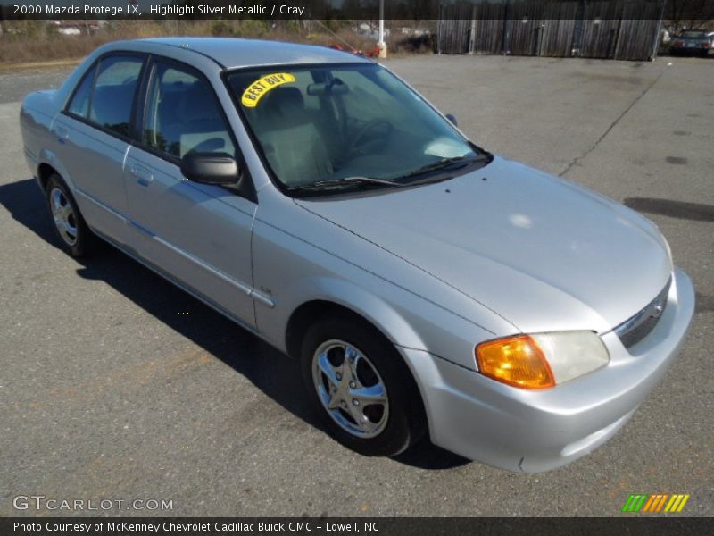 Highlight Silver Metallic / Gray 2000 Mazda Protege LX