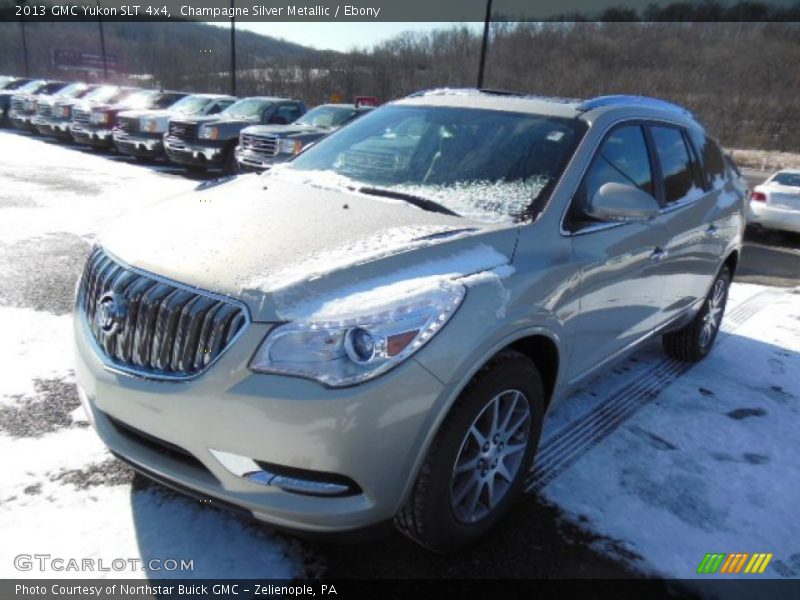 Champagne Silver Metallic / Ebony 2013 GMC Yukon SLT 4x4