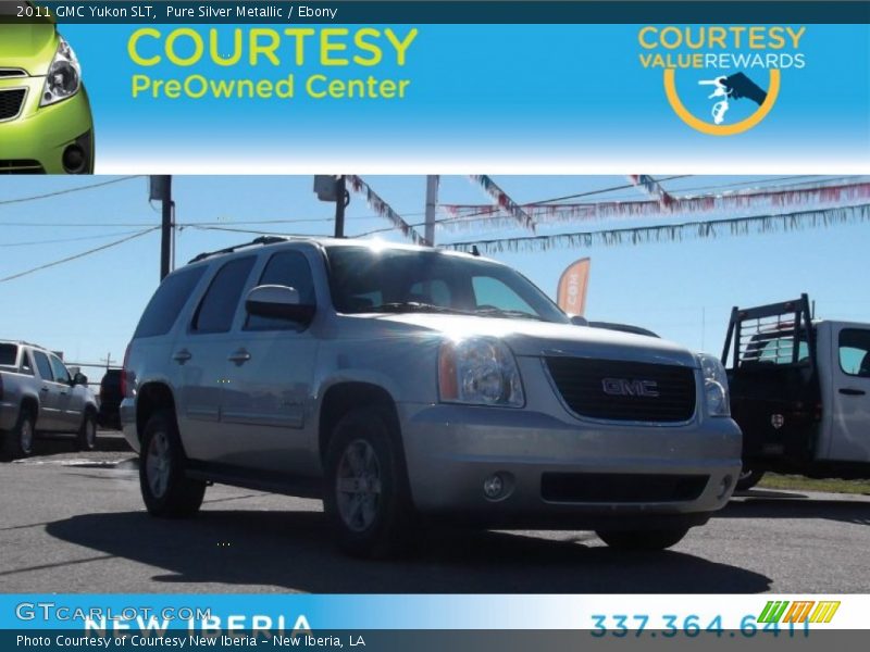 Pure Silver Metallic / Ebony 2011 GMC Yukon SLT