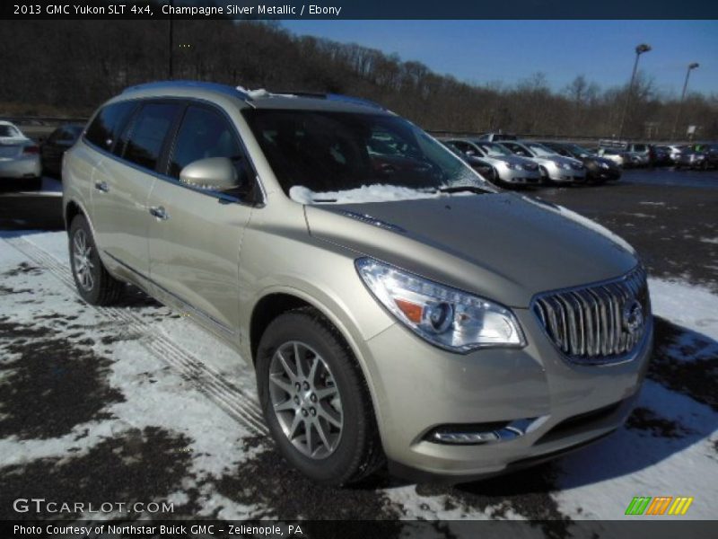 Champagne Silver Metallic / Ebony 2013 GMC Yukon SLT 4x4