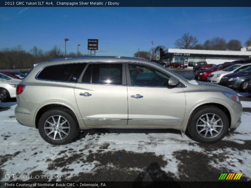 Champagne Silver Metallic / Ebony 2013 GMC Yukon SLT 4x4