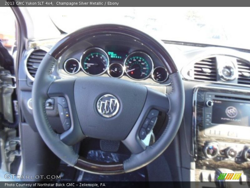 Champagne Silver Metallic / Ebony 2013 GMC Yukon SLT 4x4