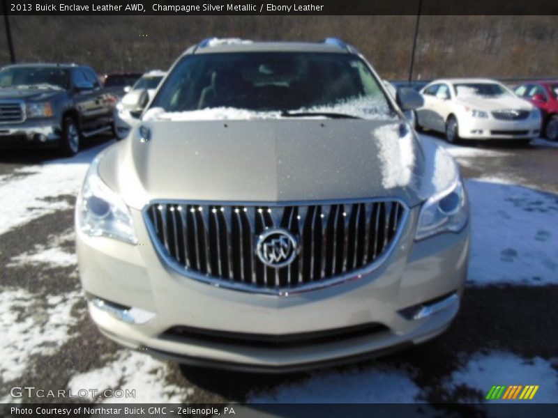 Champagne Silver Metallic / Ebony Leather 2013 Buick Enclave Leather AWD