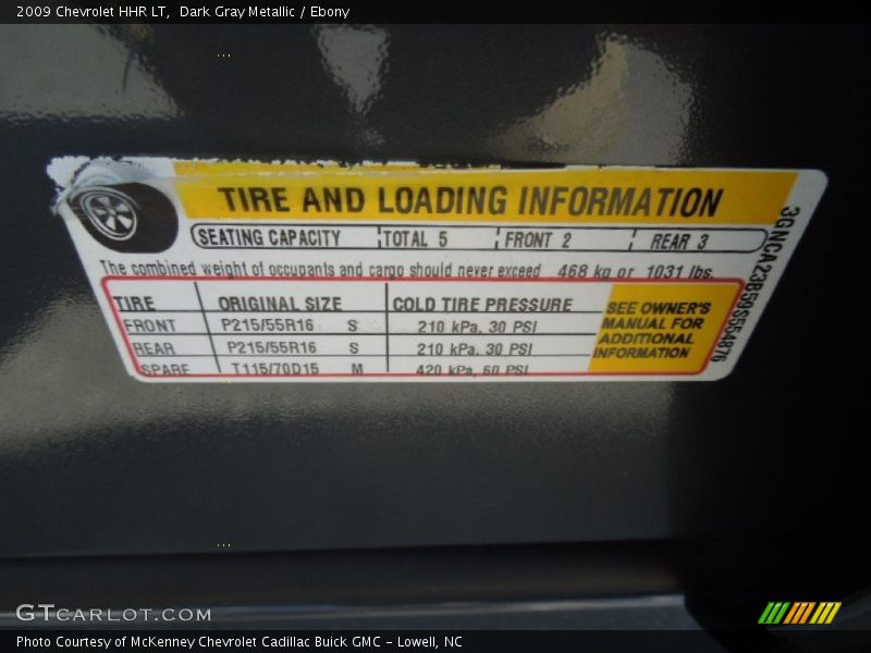 Dark Gray Metallic / Ebony 2009 Chevrolet HHR LT