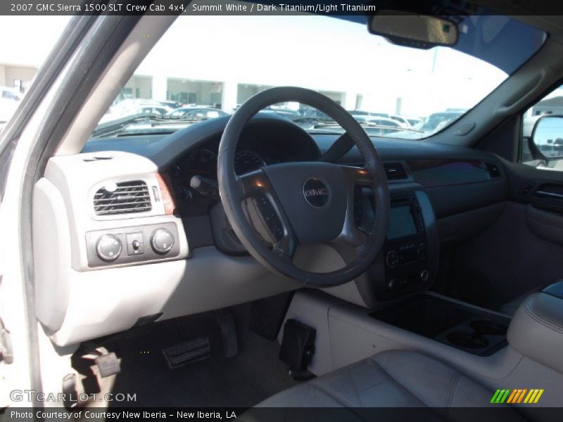 Summit White / Dark Titanium/Light Titanium 2007 GMC Sierra 1500 SLT Crew Cab 4x4
