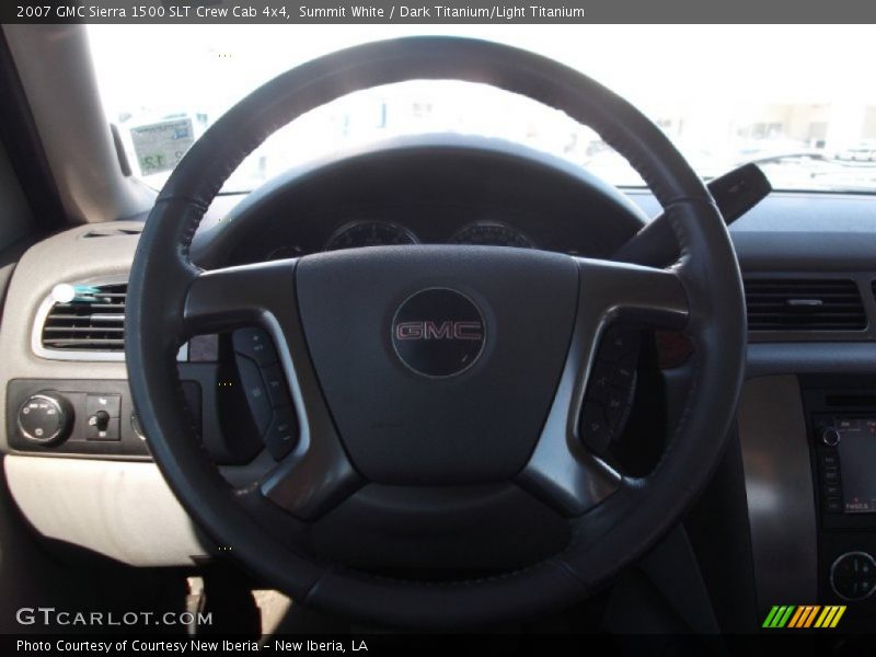 Summit White / Dark Titanium/Light Titanium 2007 GMC Sierra 1500 SLT Crew Cab 4x4