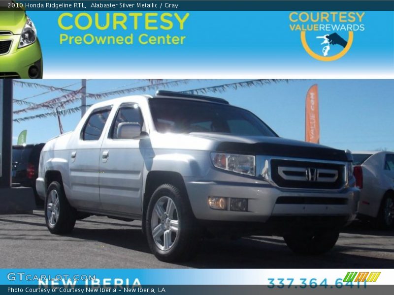 Alabaster Silver Metallic / Gray 2010 Honda Ridgeline RTL