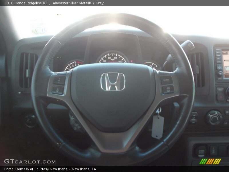 Alabaster Silver Metallic / Gray 2010 Honda Ridgeline RTL