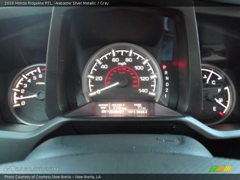 Alabaster Silver Metallic / Gray 2010 Honda Ridgeline RTL