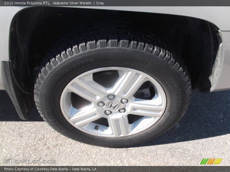 Alabaster Silver Metallic / Gray 2010 Honda Ridgeline RTL