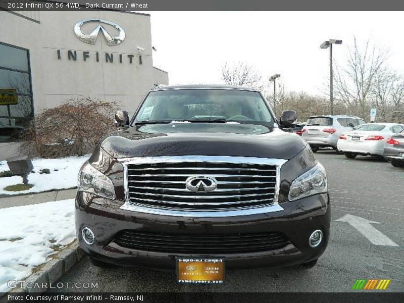Dark Currant / Wheat 2012 Infiniti QX 56 4WD