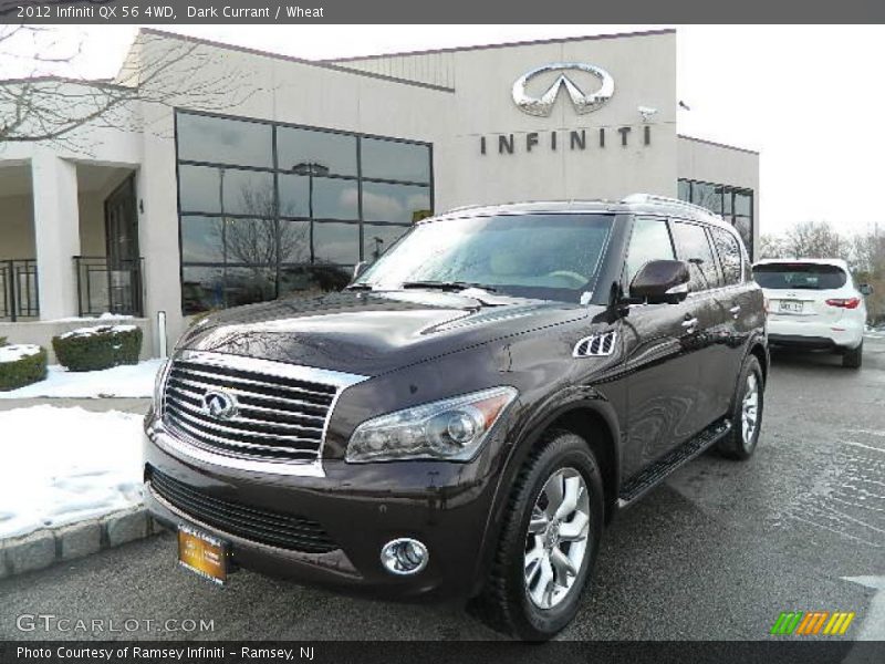 Dark Currant / Wheat 2012 Infiniti QX 56 4WD