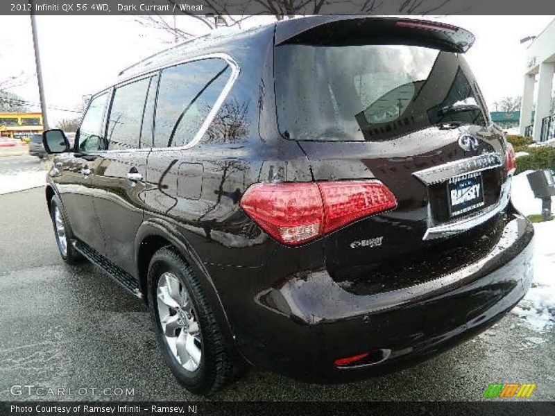 Dark Currant / Wheat 2012 Infiniti QX 56 4WD