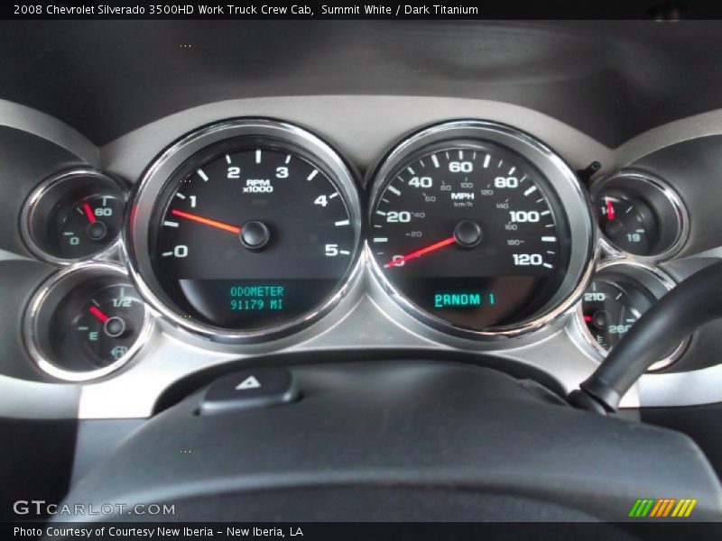Summit White / Dark Titanium 2008 Chevrolet Silverado 3500HD Work Truck Crew Cab