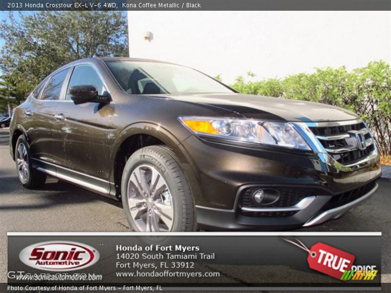 Kona Coffee Metallic / Black 2013 Honda Crosstour EX-L V-6 4WD