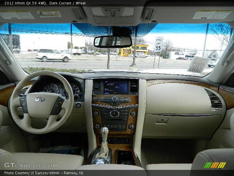 Dark Currant / Wheat 2012 Infiniti QX 56 4WD