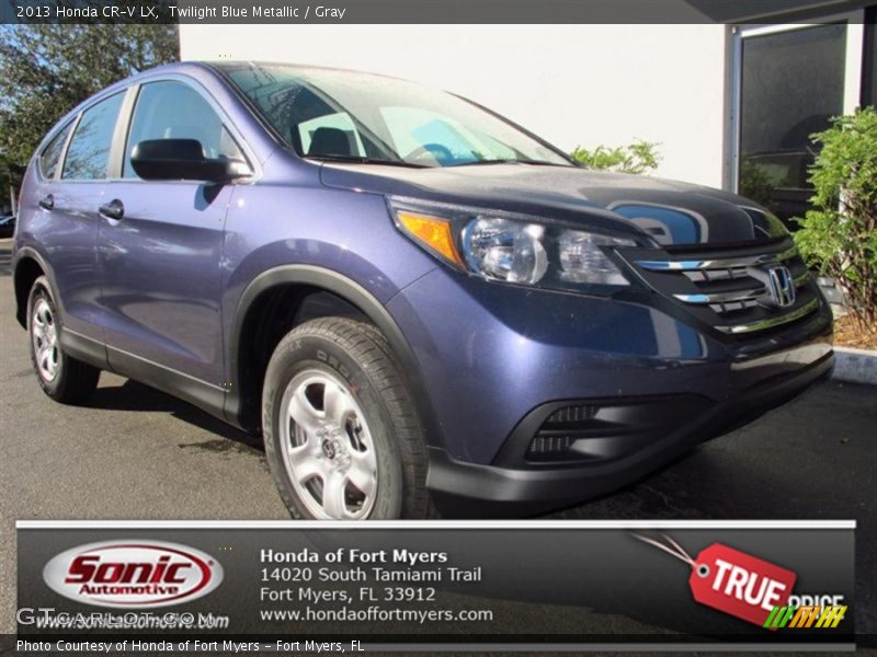 Twilight Blue Metallic / Gray 2013 Honda CR-V LX