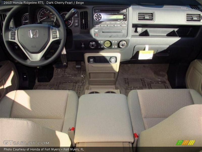 Dark Cherry Pearl / Beige 2013 Honda Ridgeline RTS
