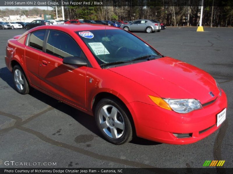 Chili Pepper Red / Black 2006 Saturn ION 2 Quad Coupe