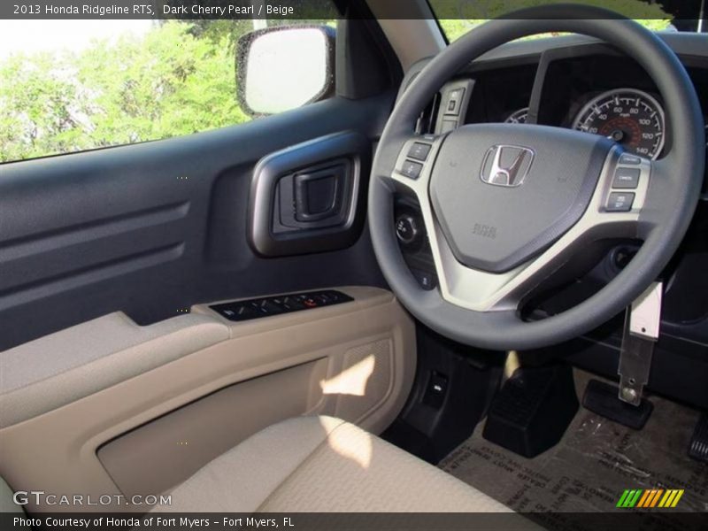 Dark Cherry Pearl / Beige 2013 Honda Ridgeline RTS