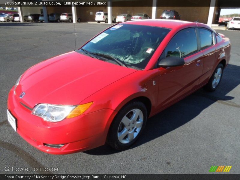 Chili Pepper Red / Black 2006 Saturn ION 2 Quad Coupe