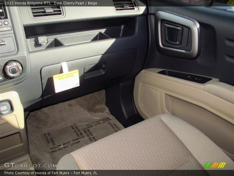 Dark Cherry Pearl / Beige 2013 Honda Ridgeline RTS