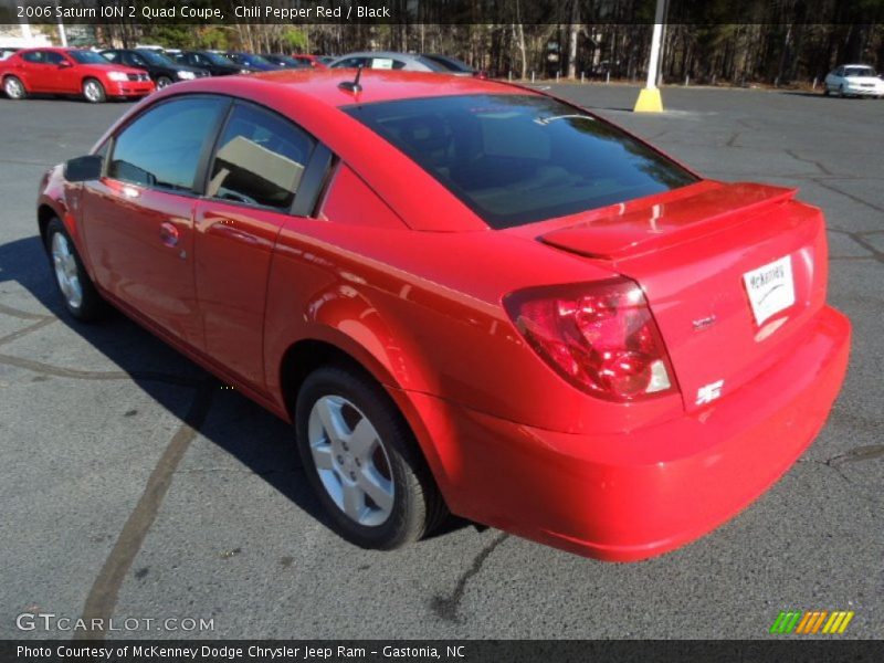 Chili Pepper Red / Black 2006 Saturn ION 2 Quad Coupe