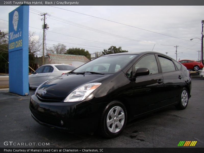 Black / Gray/Burgundy 2005 Toyota Prius Hybrid