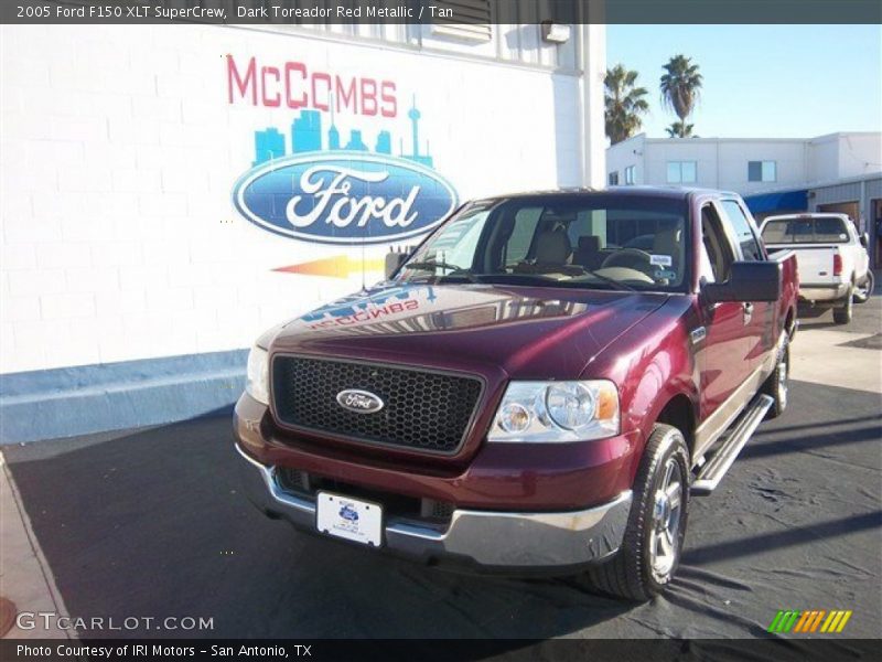 Dark Toreador Red Metallic / Tan 2005 Ford F150 XLT SuperCrew