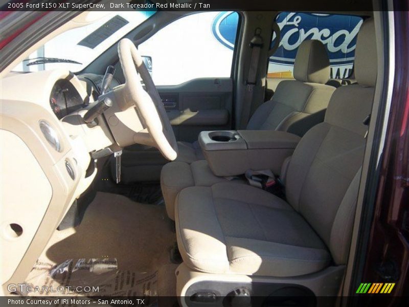 Dark Toreador Red Metallic / Tan 2005 Ford F150 XLT SuperCrew