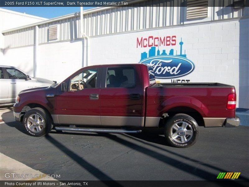 Dark Toreador Red Metallic / Tan 2005 Ford F150 XLT SuperCrew