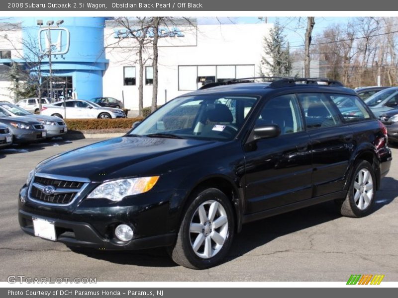 Obsidian Black Pearl / Off Black 2008 Subaru Outback 2.5i Wagon