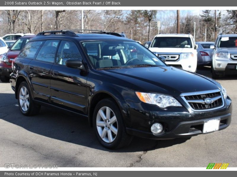 Obsidian Black Pearl / Off Black 2008 Subaru Outback 2.5i Wagon