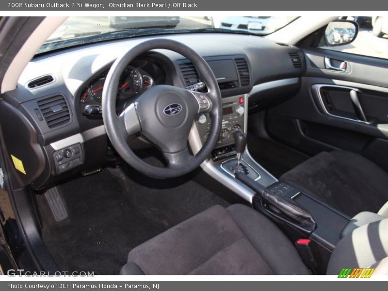 Obsidian Black Pearl / Off Black 2008 Subaru Outback 2.5i Wagon